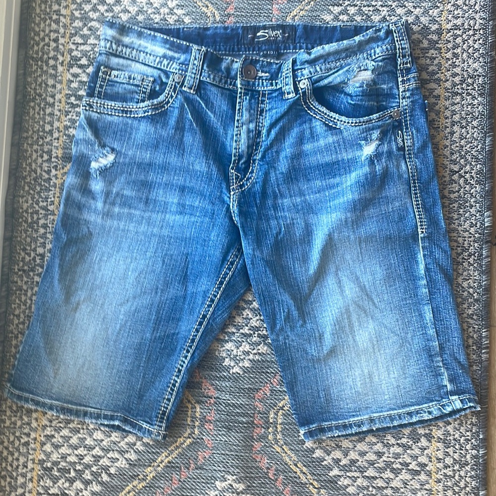 Men's Gordie silver jeans shorts 34